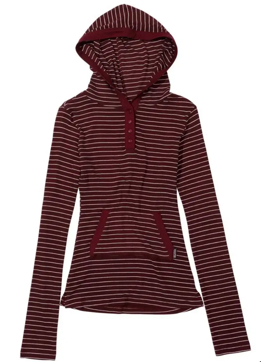 스컬프터 스트라이프 후드티 Stripe Hoodie Tee Burgund